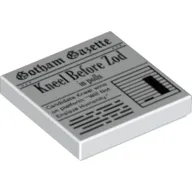 Tile 2 x 2 with Gotham Gazette "Kneel before Zod in Poll" Paper print
