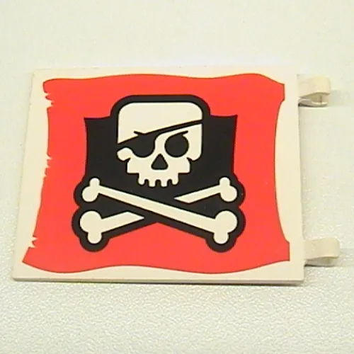 Flag 6 x 4 with Clips with Skull and Crossbones (Eyepatch) Print