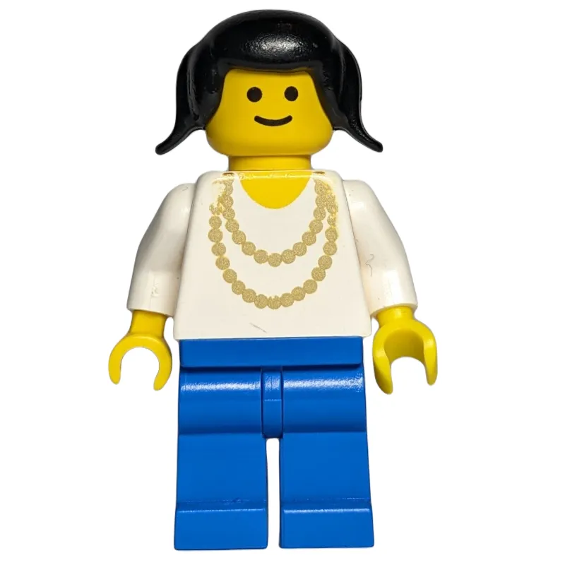 Woman - White Torso, Yellow Necklace, Blue Legs