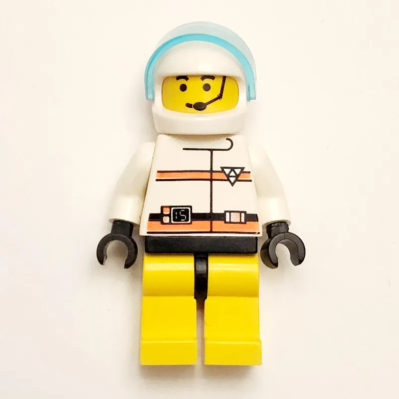 Res-Q Man, Yellow Legs, White Helmet with Visor, Headset