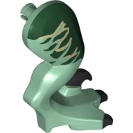 Animal Body Part, Dinosaur, Raptor Leg, Right, with Pin, with Dark Green Stripes Print