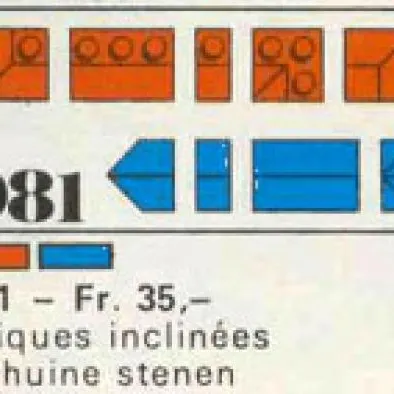 34 sloping profile bricks, including profile peak bricks, Blue
