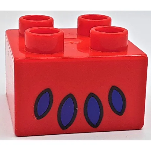 Duplo Brick 2 x 2 with Lion's Paw / Foot Print