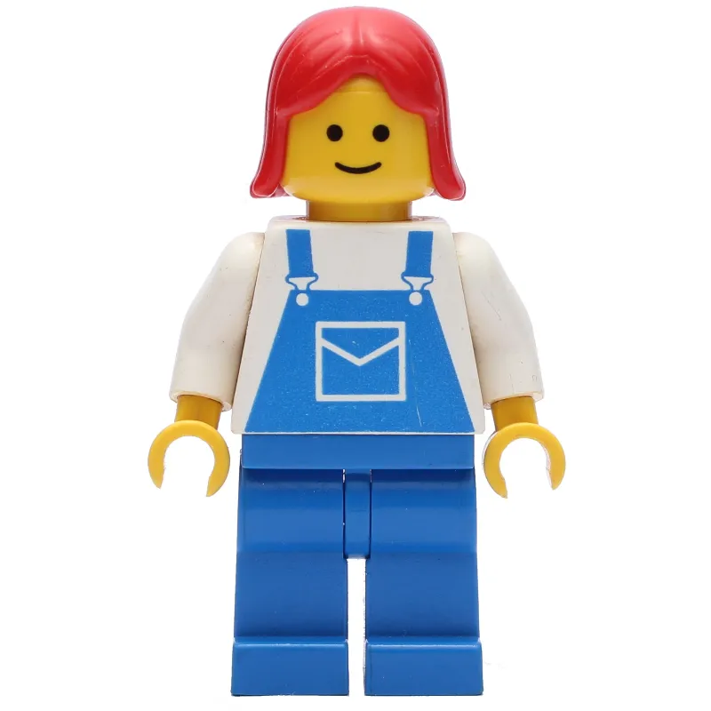 Woman, Blue Overalls, Red Hair