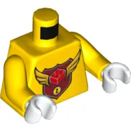 Torso with MBA Level 2 Logo Print, Yellow Arms, White Hands