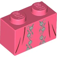 Brick 1 x 2 with Dress, Grey Decorations print