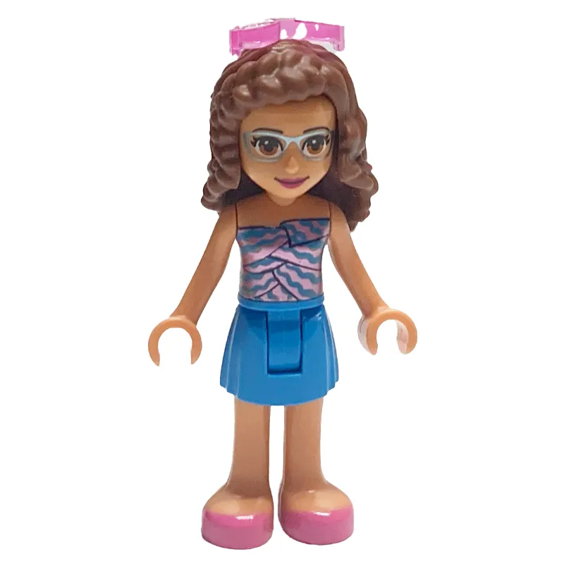 Olivia - Lavender Top, Dark Azure Skirt