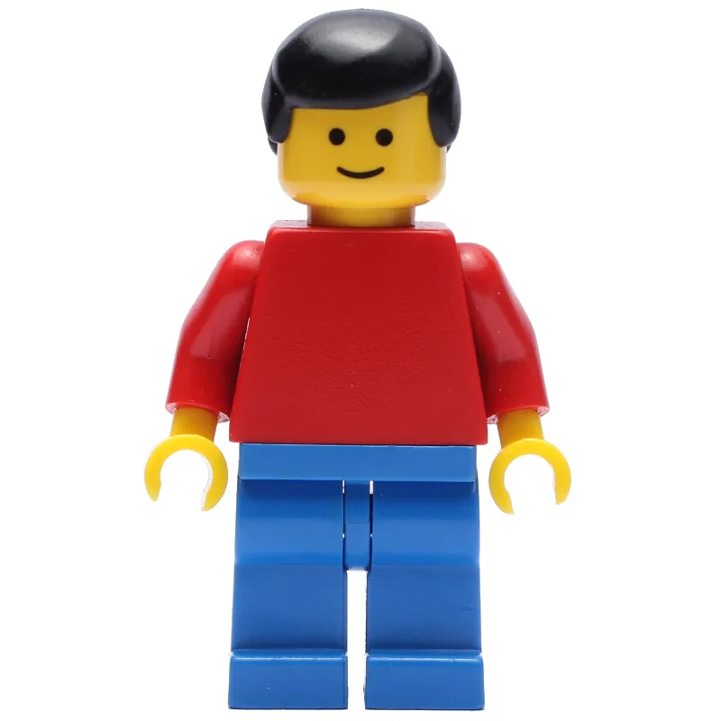 Man, Red Torso, Blue Legs, Black Hair (3626b head)