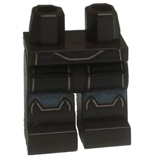 Hips and Dark Brown Legs with Dark Brown Armor, Sand Blue Knees Print