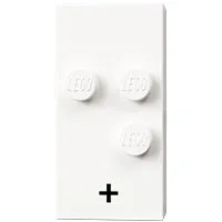 Braille Brick 2 x 4 with 3 Studs ⠲ and '+' Print