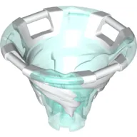 Cone Reverse with 4 Handles, Spinner, with Marbled White Pattern