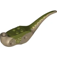 Animal Body Part, Dinosaur, Raptor Body with Olive Green Markings Print