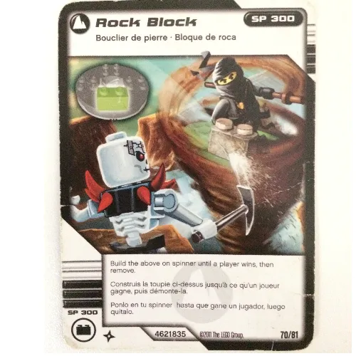 Trading Card, Ninjago Deck #1: 70 - Rock Block - North American Version