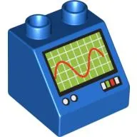 Duplo Brick 2 x 2 Slope 45° with Oscilloscope Print