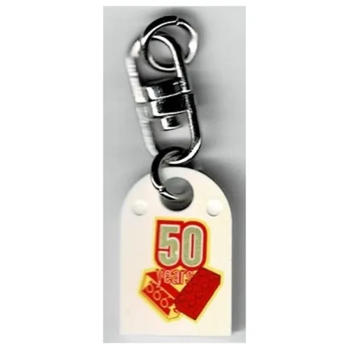 Tile Special 3 x 2 with Hole and Lego 50 Year Anniversary Logo Print