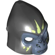 Mask Gorilla with Sand Blue Face and Light Yellow Face Paint, Closed Mouth Print