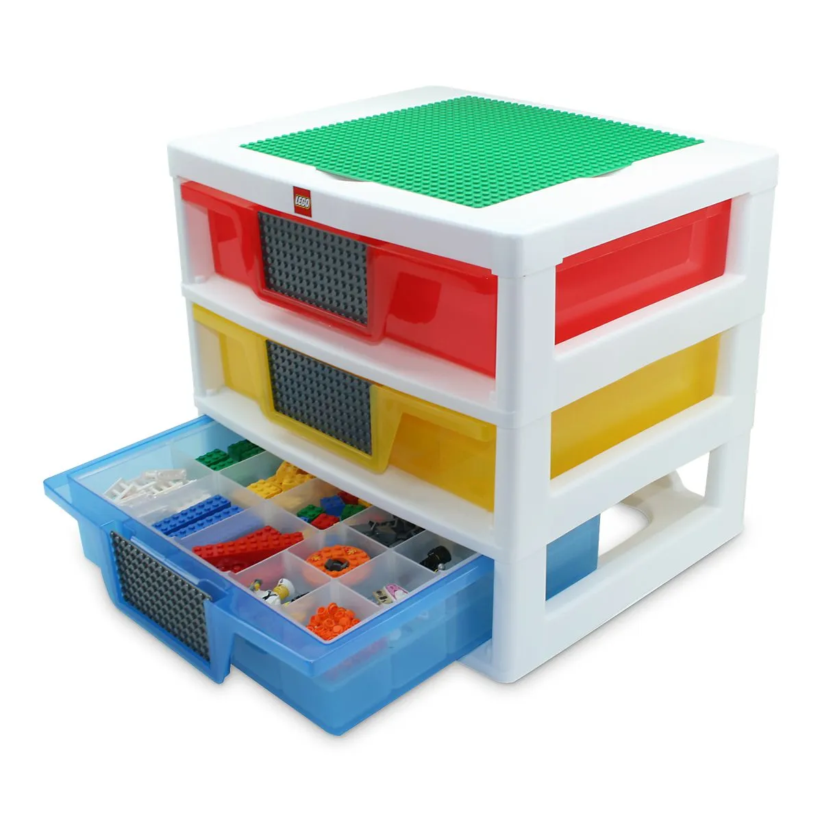 3-Drawer Storage (White - Red/Yellow/Blue)