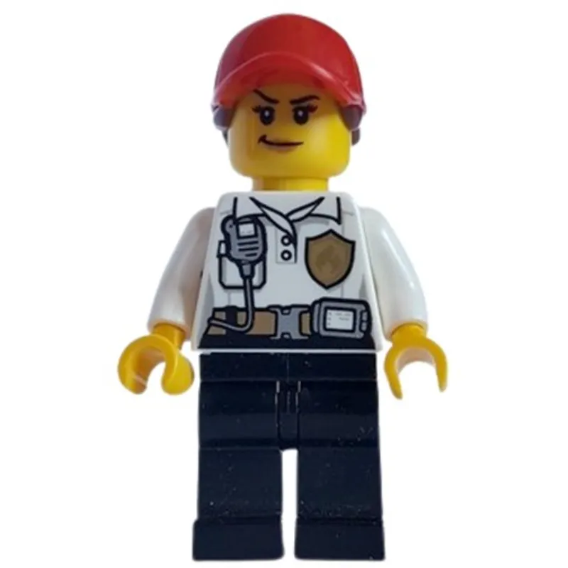 Fire Fighter - White Torso, Black Legs, Red Cap