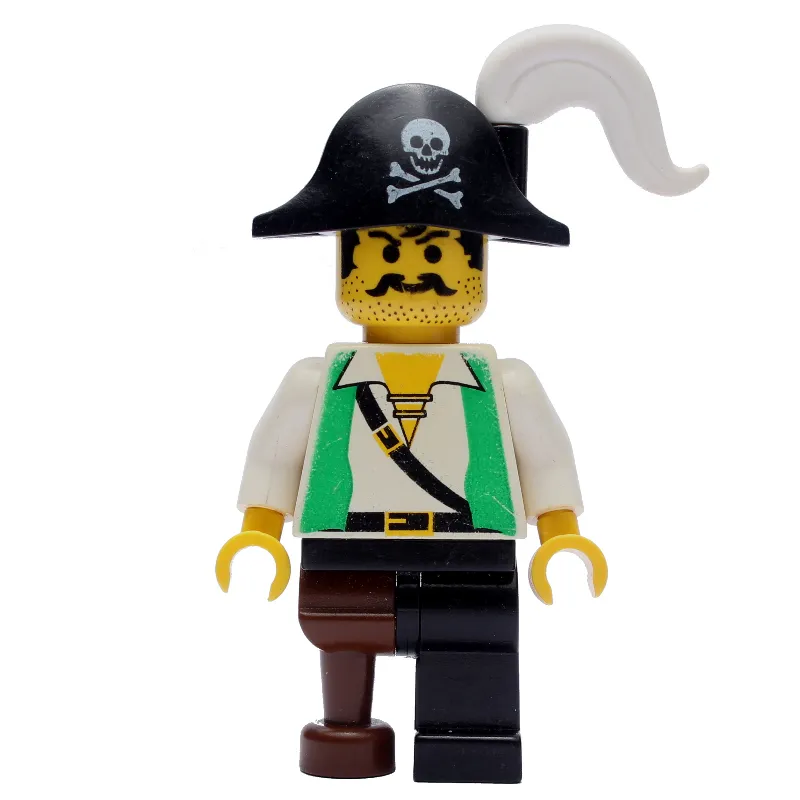 Pirate - Green Vest, Peg Leg, Black Bicorne
