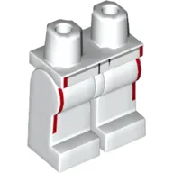 Hips and White Legs with Red Side Stripes Print