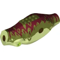 Animal Body Part, Dinosaur, Tyrannosaurus Rex Body with Dark Red and Olive Green Skin Print