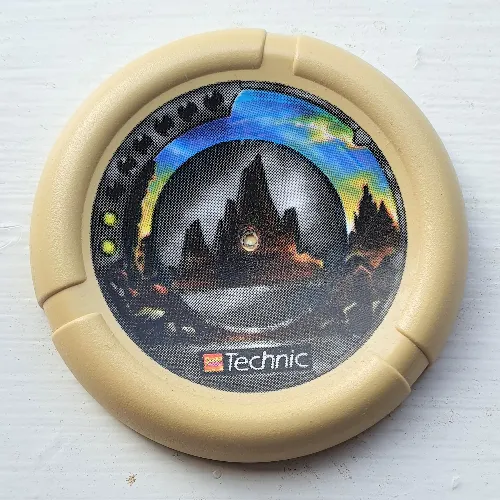 Large Figure Throwing Disk, Granite / Rock, 2 Pips, Rock Logo Print