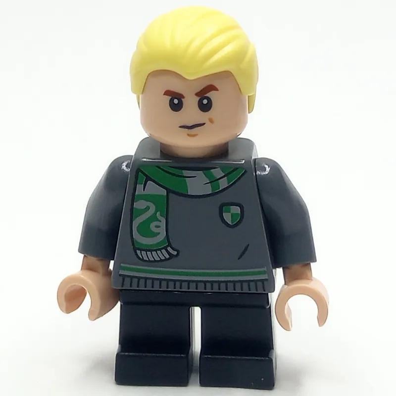 Draco Malfoy, Short Legs, Dark Bluish Grey Sweater, Scarf