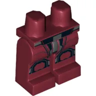 Hips and Dark Red Legs with Sith Trooper Armour and Silver and Black Knee-Pads Print