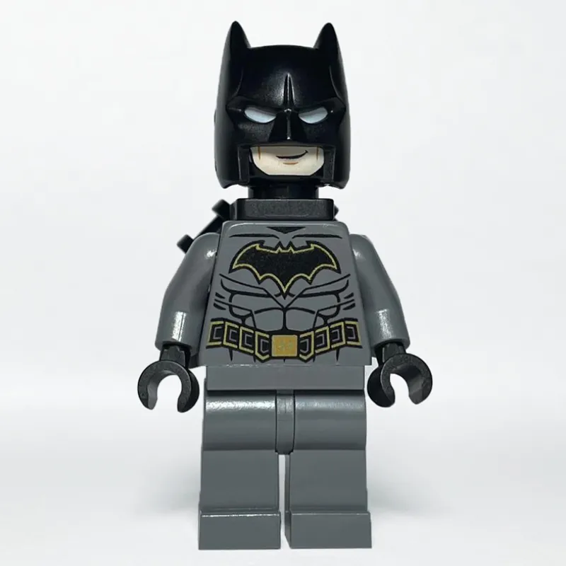 Batman, Dark Bluish Gray Suit, Black Cowl, Neck Bracket with Bars