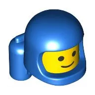 Minifig Head Special, Baby with Helmet and Airtanks, Yellow Head Pattern, Classic Face Print