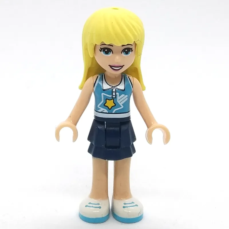 Stephanie - Medium Azure Top, Dark Blue Skirt