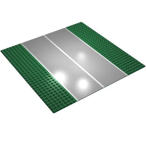 Baseplate 32 x 32 with 7-Stud Straight with Plain Wide Runway / Road Print