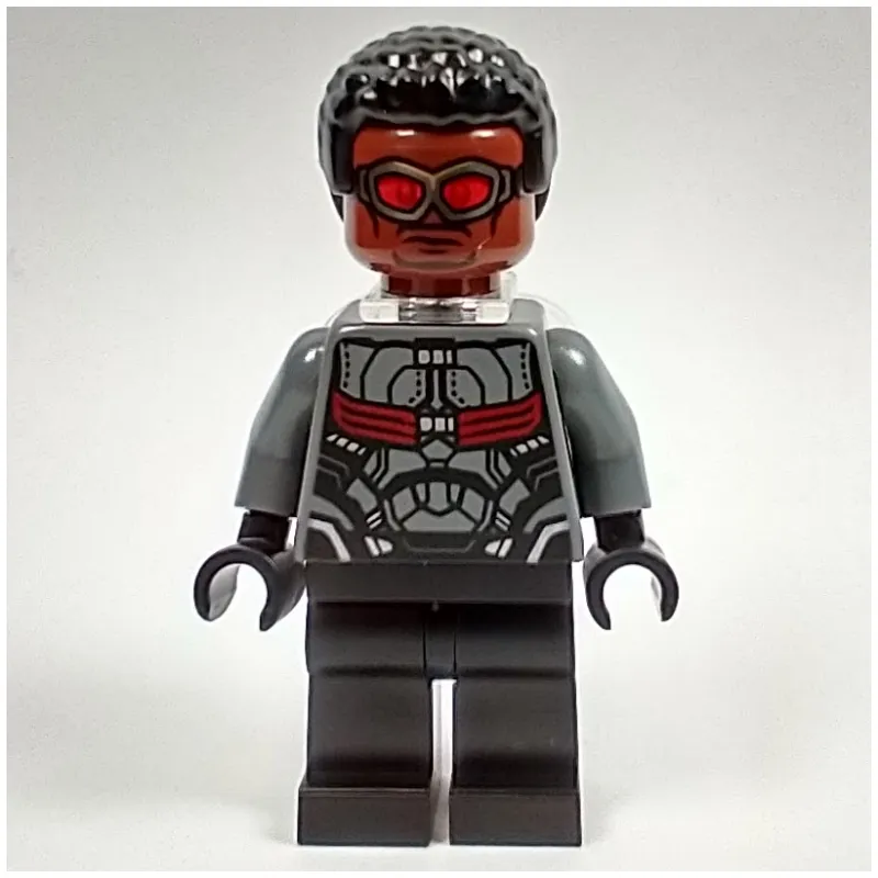 Falcon in Dark Bluish Gray and Black Suit with Neck Bracket