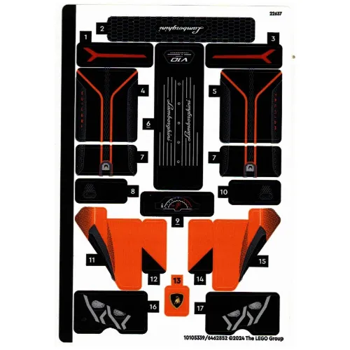 Sticker Sheet for Set 42196-1