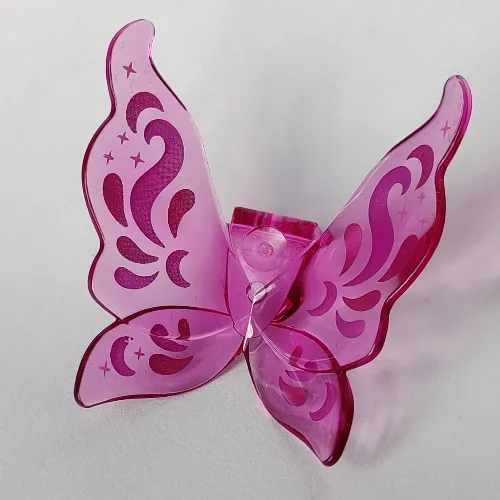 Minifig Neckwear Wings Fairy Curvy with Medium Lavender Decorations print