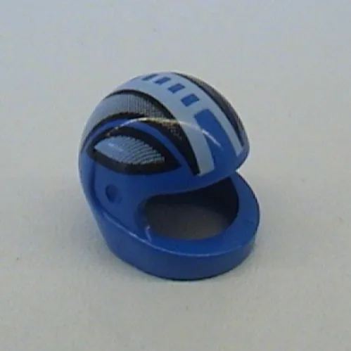 Helmet, Standard with Black Stripes and White Center Ladder Print [8358]