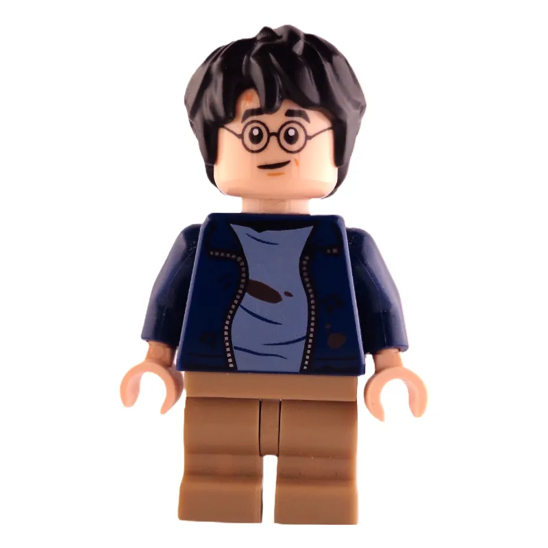Harry Potter, Dark Blue Jacket Dirty, Medium Legs, Closed Mouth