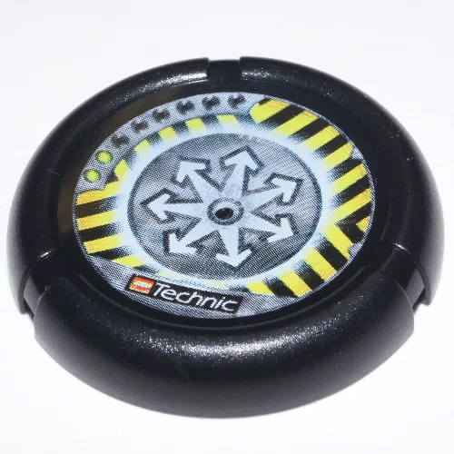 Large Figure Throwing Disk, Jet / Judge, 2 Pips, Radiating Arrows Logo Print