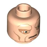 Minifig Head Saesee Tiin, Large Eyes and Cheek Lines Print [Blocked Open Stud]