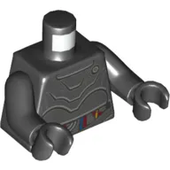 Torso Droid with Plates and Red, Blue, and Yellow Wires Print, Black Arms and Hands