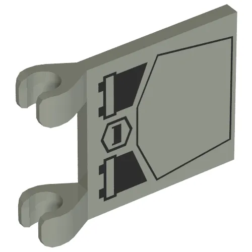 Flag 2 x 2 Square [Thin Clips] with SW MINI AT-ST Print