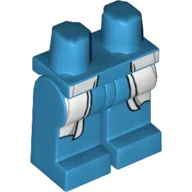 Hips and Dark Azure Legs with White Hospital Lab Coattails Print