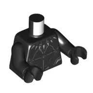 Torso Jumpsuit, Muscle Outline, Fanged Teeth Necklace print, Black Arms and Hands