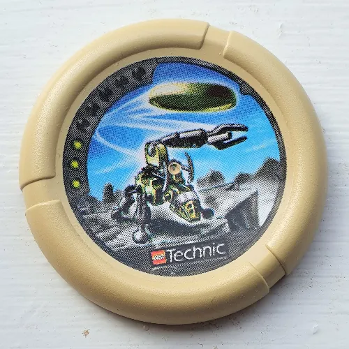 Large Figure Throwing Disk, Granite / Rock, 3 Pips, Granite Throwing Disk Print