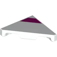 Tile 45° Cut 2 x 2 with Dark Pink Stripe