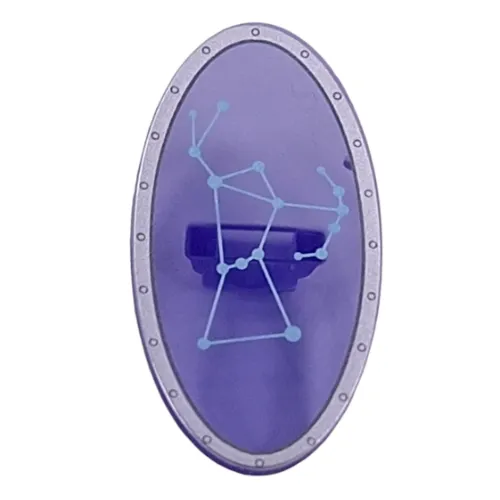 Shield Ovoid with Grip and Silver Border, Orion Constellation Print