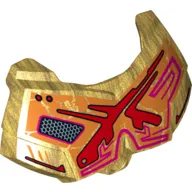 Large Figure Chest Cover, Armour Small with Red and Orange Print