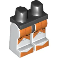 Hips and White Legs with Orange Armour Print (Clone Trooper)