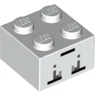 Brick 2 x 2 with Minecraft Micro Mob Ghast Print