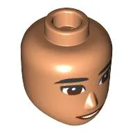 Minidoll Head Male Reddish Brown Eyes, Dark Red Lips print